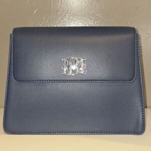 Badgley Mischka Blue Crossbody Bag with Silver Detail